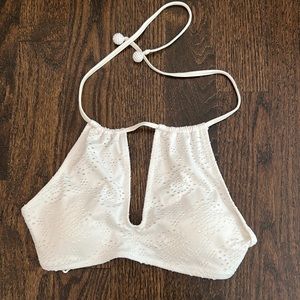 White bathing suit top